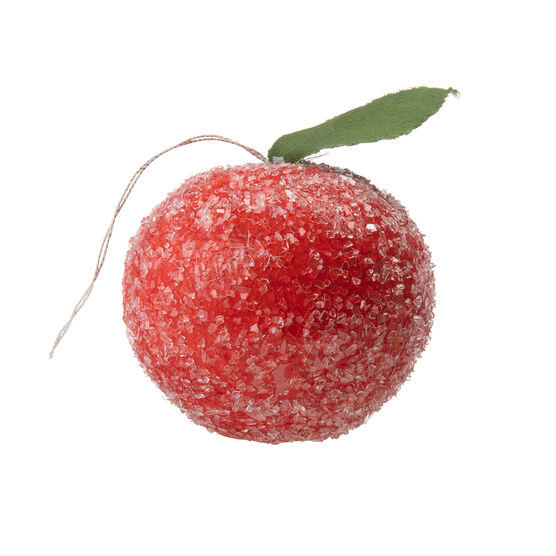 Glass beaded apple bauble